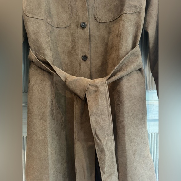 Banana Republic Brown Faux Suede Shirtdress, Small - Picture 11 of 14